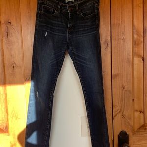 Distressed banana republic boot cut jeans